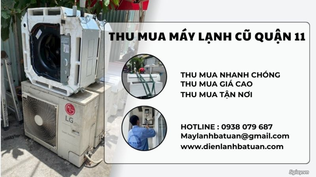 Thu mua xác máy lạnh cũ quận 11 giá cao