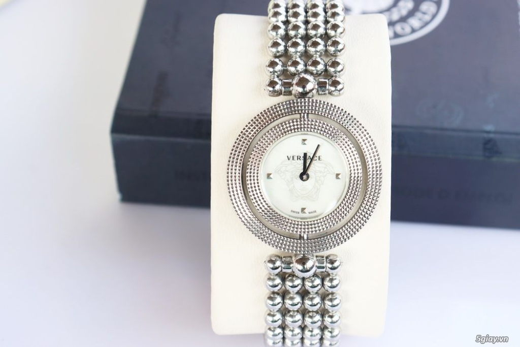 ĐH Nữ : Versace EON dây thép - Mặt xà cừ - thiết kế Niềng xoay