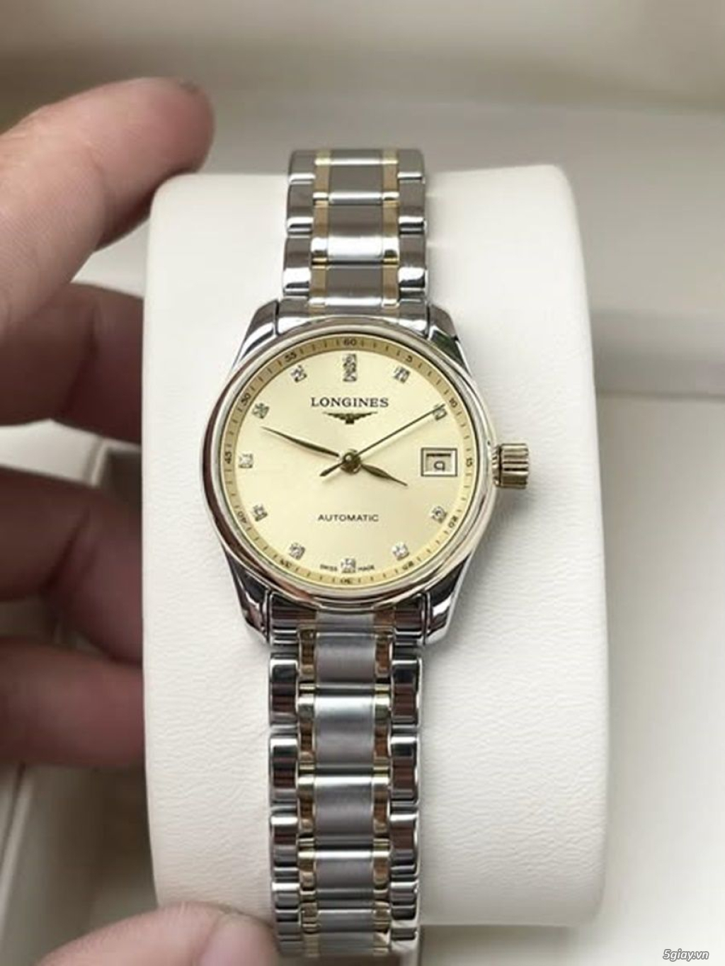 ĐH Nữ : Longines Master L2.128.5.37.7 Automatic, Niềng Vàng 18k - 8