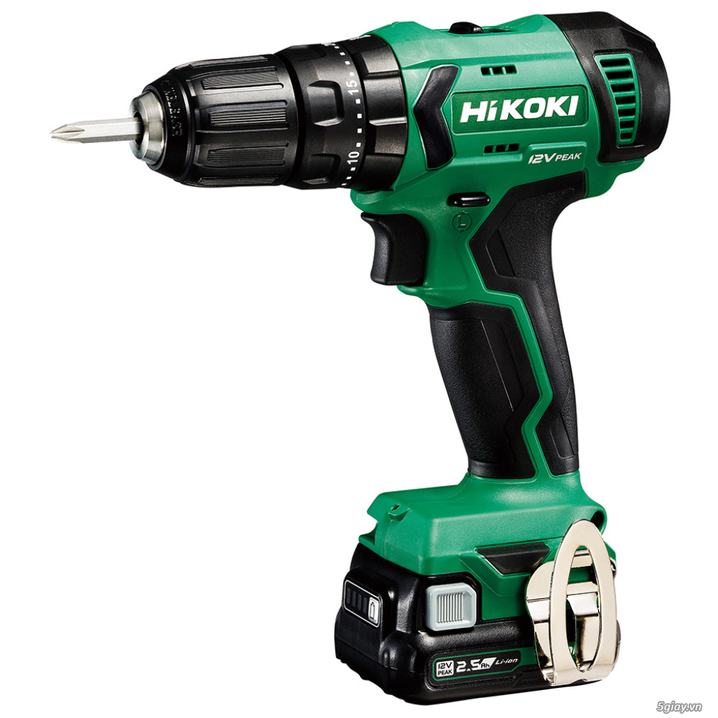 Máy khoan văn vít dùng pin HIKOKI DV12DA (hộp nhứa, 2pin 2.5Ah, 1 sạc)