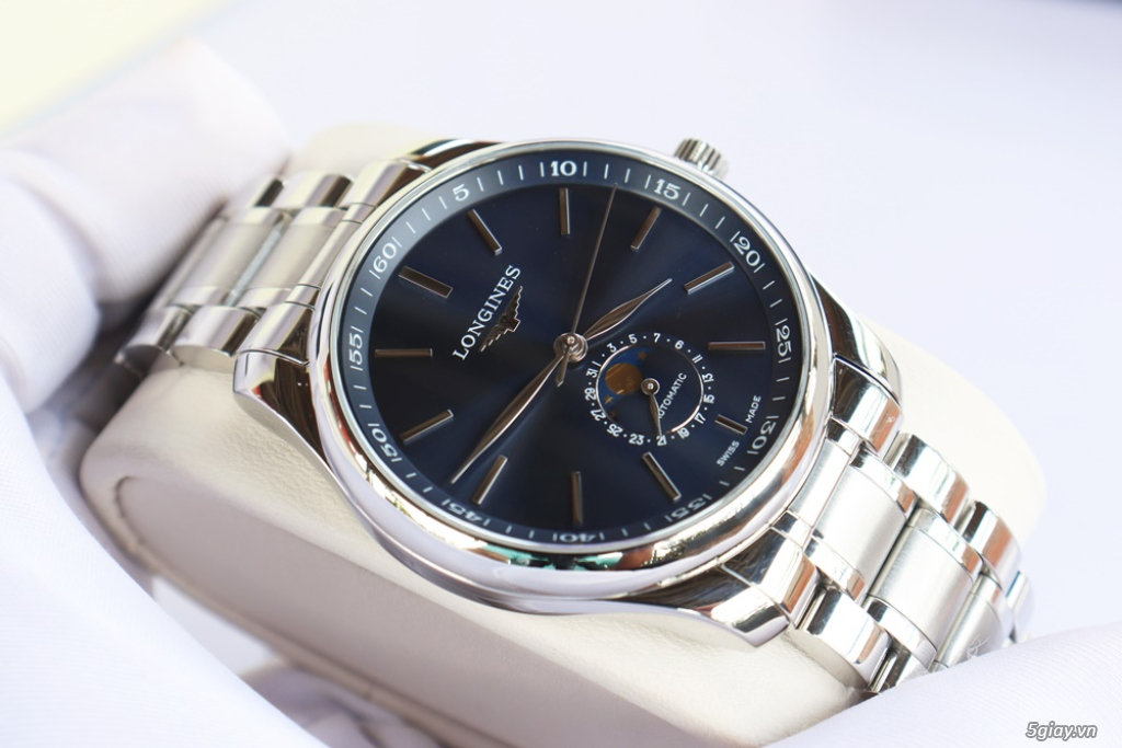 ĐH nam Longines Master MoonPhase xanh Blue Automatic size 42mm Fullbox - 13