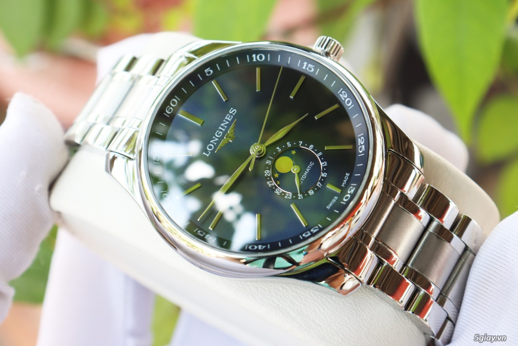ĐH nam Longines Master MoonPhase xanh Blue Automatic size 42mm Fullbox - 10