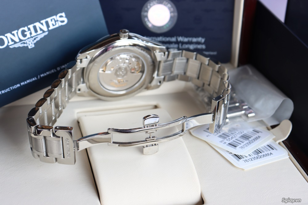 ĐH nam Longines Master MoonPhase xanh Blue Automatic size 42mm Fullbox - 6