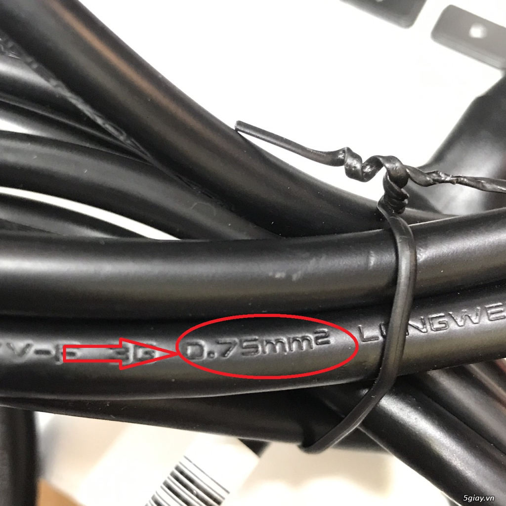 Dây nguồn HP 8121 - 0734, LongWell  3 chấu mỹ, nhật 10A, 250v, lõi đồn - 2