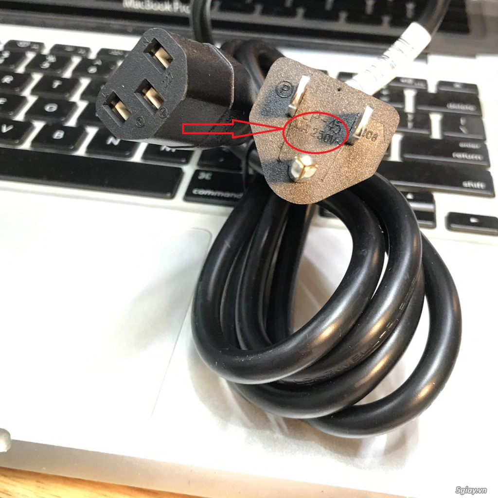 Dây nguồn HP 8121 - 0734, LongWell  3 chấu mỹ, nhật 10A, 250v, lõi đồn - 1