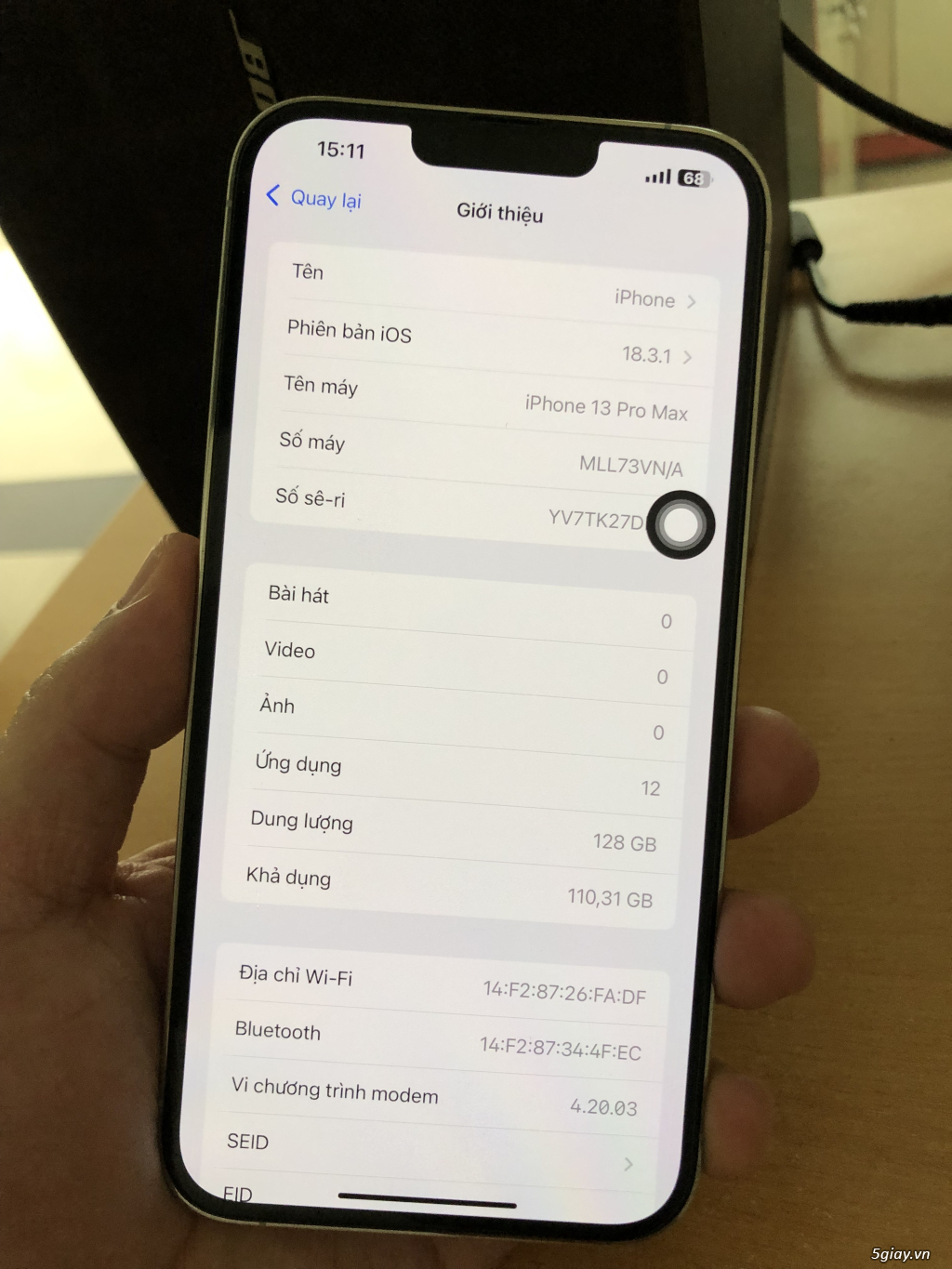Cần bán iphone 13 promax 128GB SILVER(bạc) hàng VIÊT NAM zin 100%. - 1