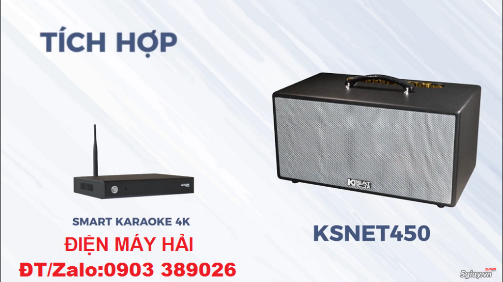 Loa Acnos KbeatBox KSNet450 tích hợp trong hàng ngàn bài karaoke