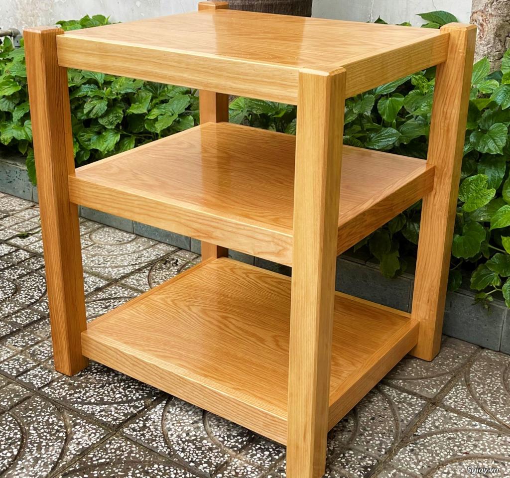 Kệ audio gỗ gõ đỏ, căm xe, sồi - 2
