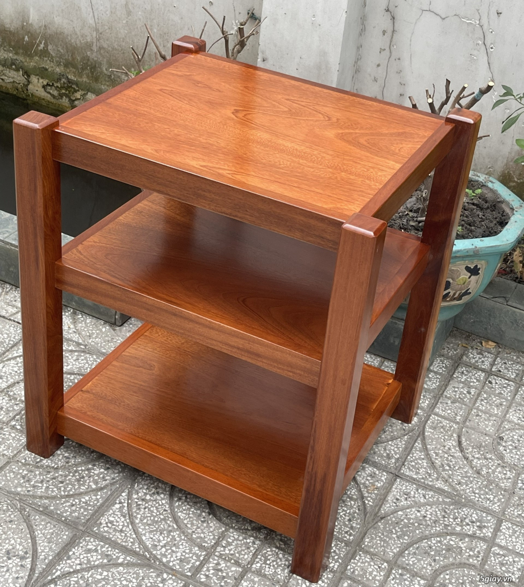 Kệ audio gỗ gõ đỏ, căm xe, sồi - 4