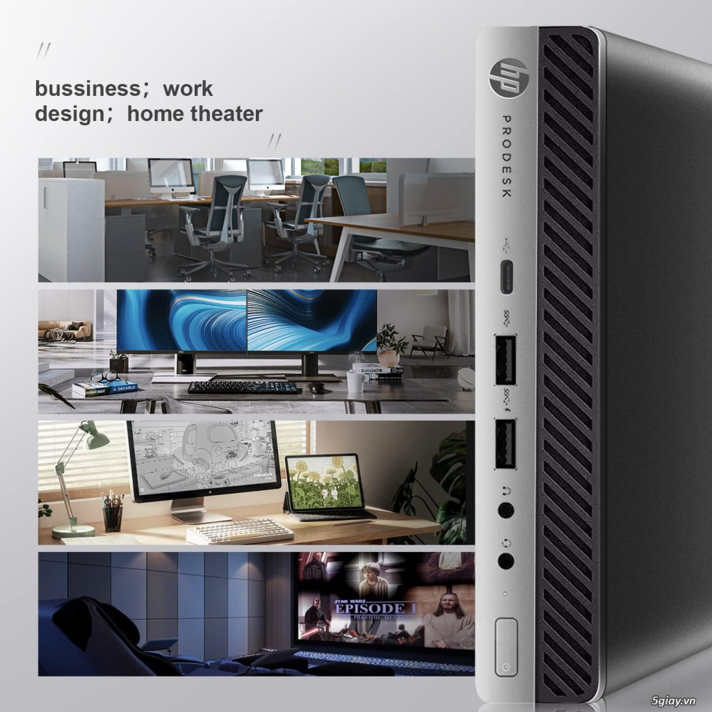 Máy tính mini HP prodesk/Elite i3 - i5 - i7 / Ram 8g-16g máy Mỹ Zin Rẻ