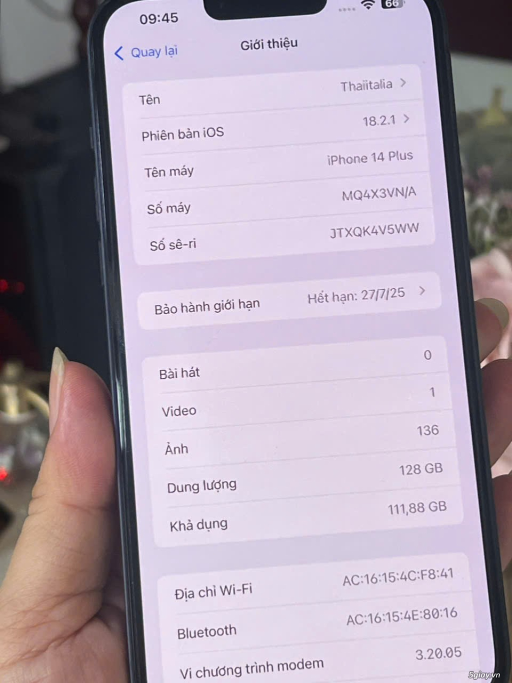 14 Plus 128g VN 99%. Pin 97%. BH 7-2025 ! - 5
