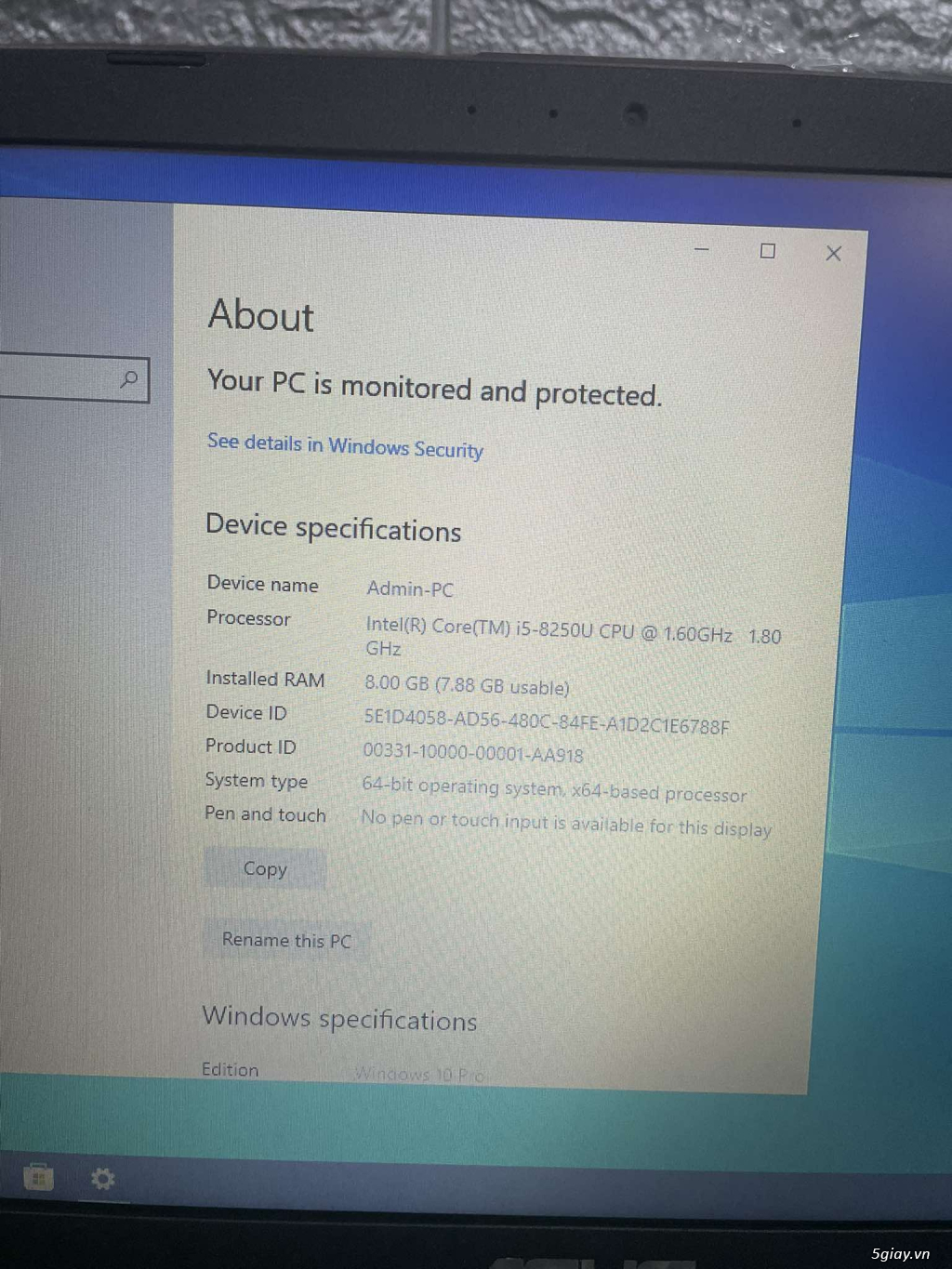 Laptop Asus i5 GEN 8/ RAM 8GB / SSD 128 + Ổ CỨNG HDD 1T - 4