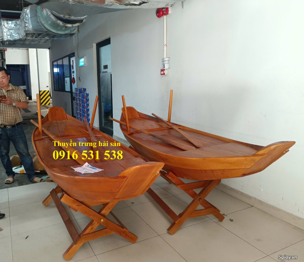 Xuồng trưng hải sản, Xuồng bày hải sản, Xuồng decor