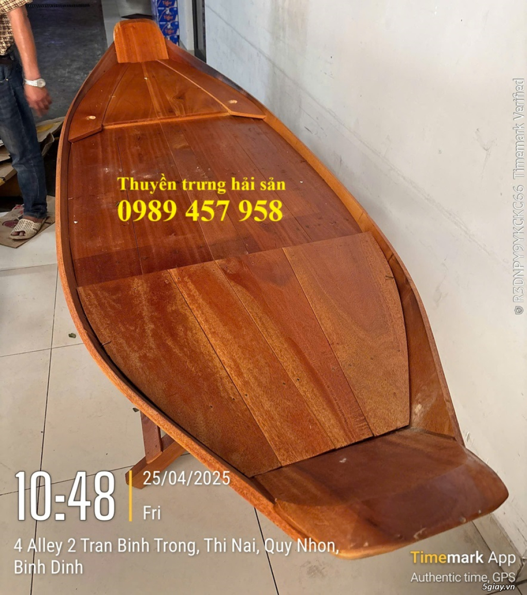 Xuồng trưng hải sản, Xuồng bày hải sản, Xuồng decor - 3