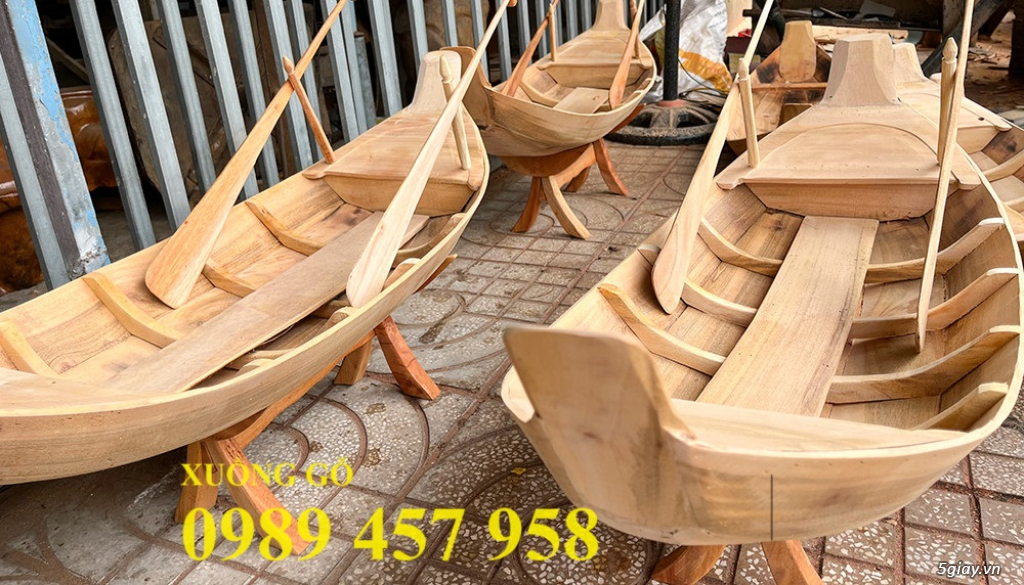 Xuồng trưng hải sản, Xuồng bày hải sản, Xuồng decor - 1
