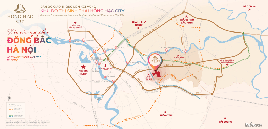 Vị trí dự án KĐT Hồng Hạc City Phú Mỹ Hưng Bắc Ninh?
