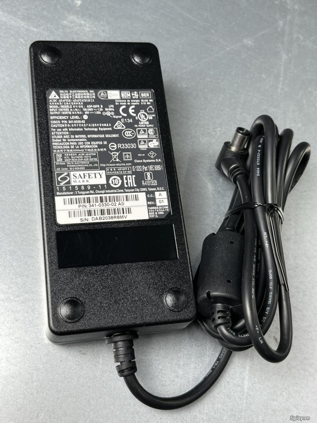 Nguồn VoIP DC 48V 1.05A hàng mới chính hãng cisco Jack DC: 7.4mm (ngoà - 2