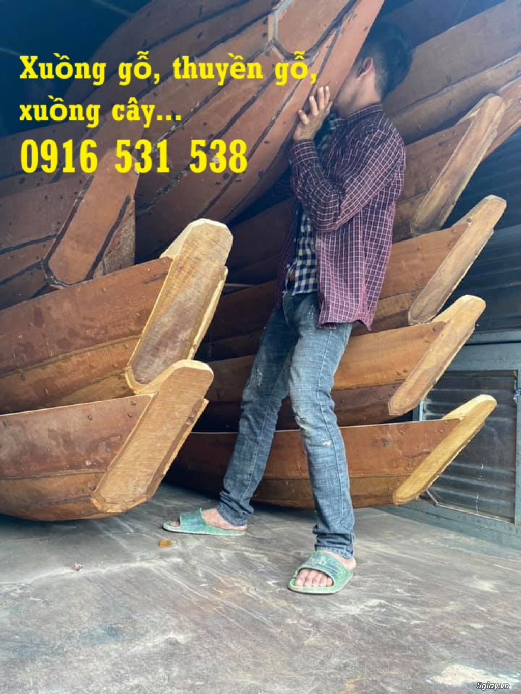 Xuồng cây Miền Tây, Thuyền gỗ Sài Gòn 6m - 2