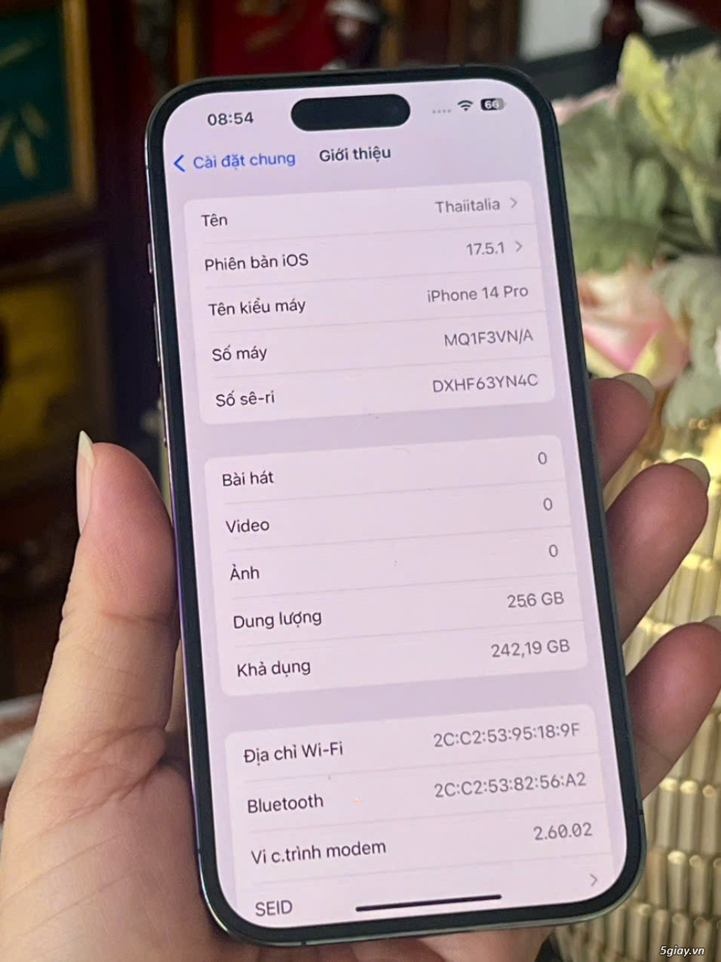 14 Pro 256g Tím VN. Pin 85%... Nguyên zin ! - 5