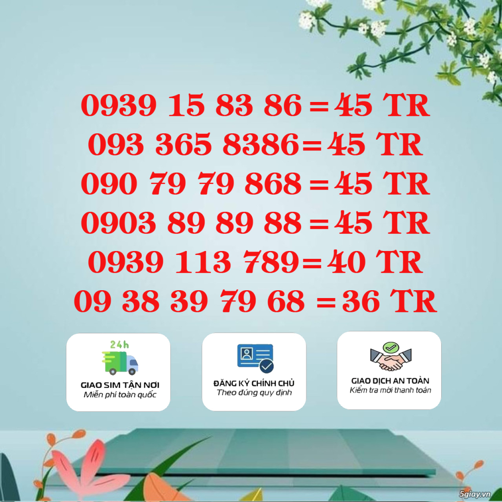 Cần bán 0909.338.999-0909.86.87.88-0903.123.666-0909.68.38.68,.... - 4
