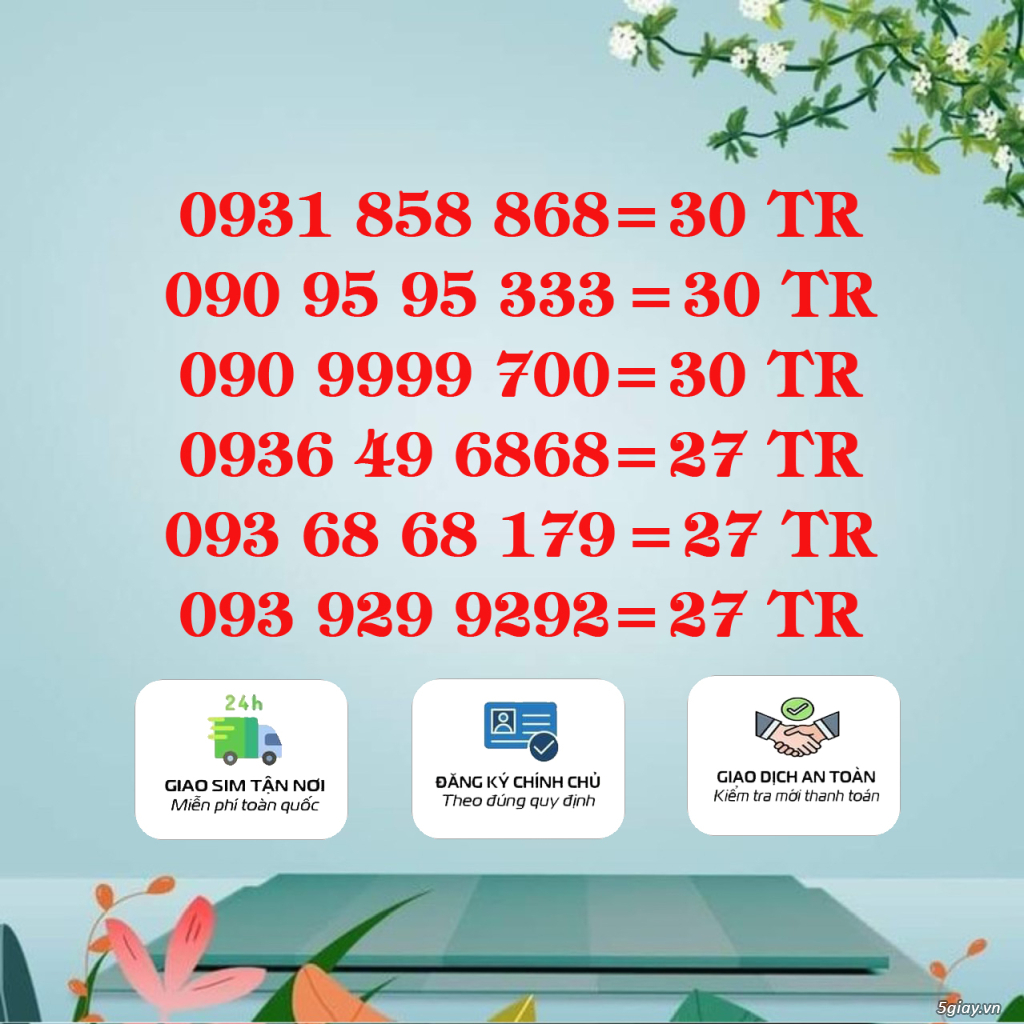 Cần bán 0909.338.999-0909.86.87.88-0903.123.666-0909.68.38.68,.... - 3