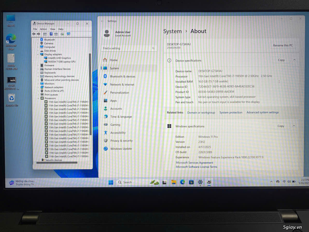 Lenovo ThinkPad P15v 15.6 FHD i7-11850H 32G 512G Quadro T1200 - 4