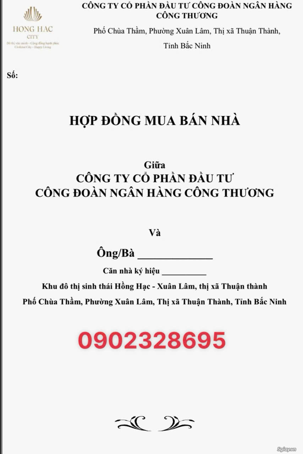 PHÁP LÝ DỰ ÁN HỒNG HẠC CITY PHÚ MỸ HƯNG BẮC NINH - 1