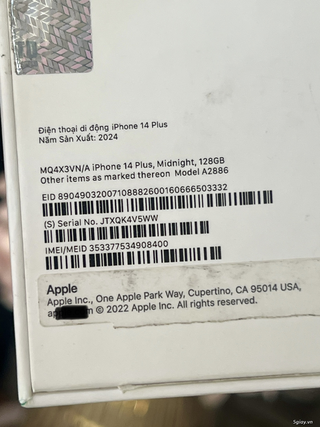 14 Plus 128G VN 99%. Pin 97%. BH 7-2025 ! - 1