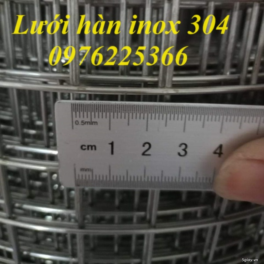 Lưới hàn inox 304 ô 3.5cm dày 2.5ly