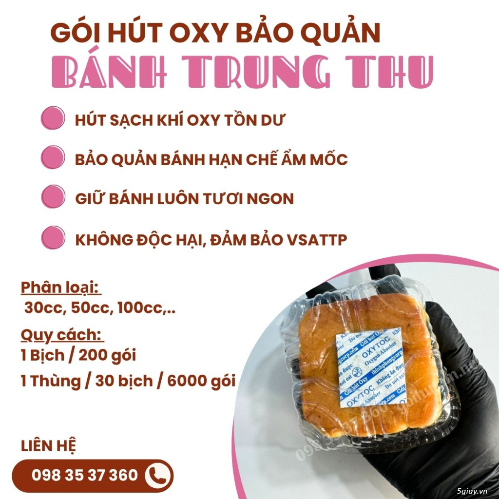 Gói hút Oxy bảo quản Bánh trung thu - 1