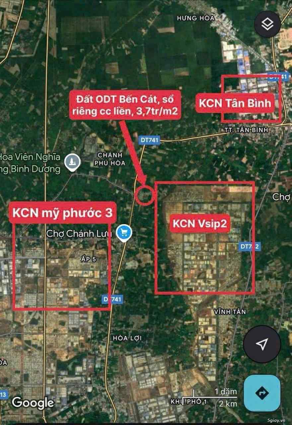 BÁN 10M NGANG ĐẤT THỔ CƯ – NGAY TRUNG TÂM HÀNH CHÍNH CHÁNH PHÚ HÒA BD - 3