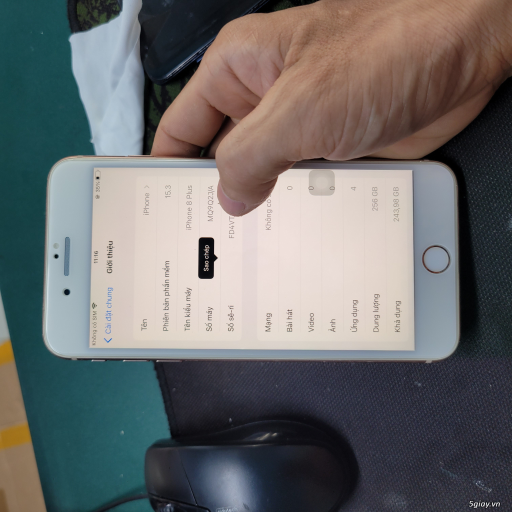 Iphone 8 plus gold 256g máy đẹp 98% - 1