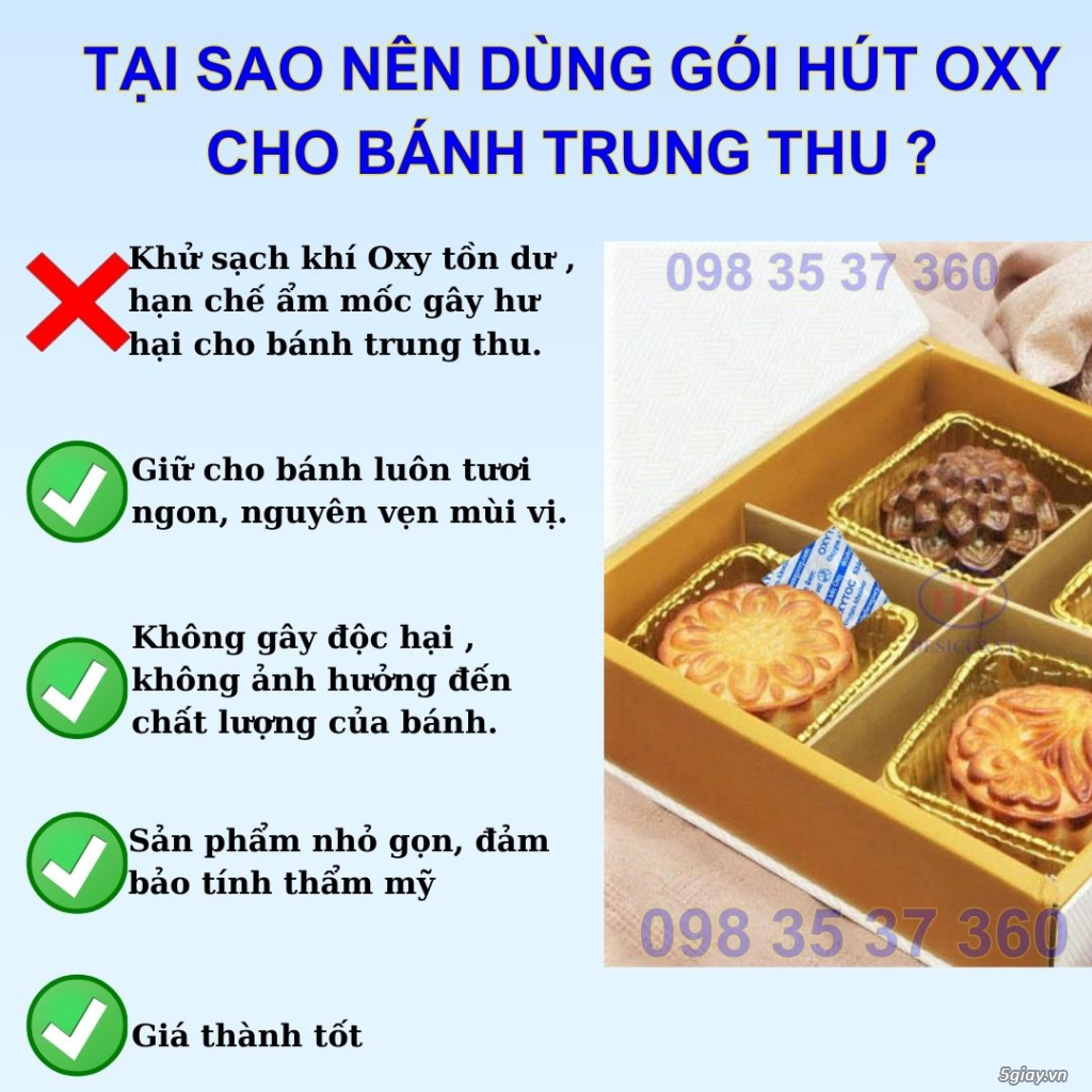 Gói hút oxytoc nhỏ gọn - hiệu quả cao cho bánh Trung Thu
