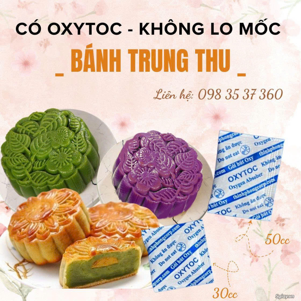 Gói hút Oxytoc bảo quản bánh Trung Thu tươi ngon hạn chế ẩm mốc - 1