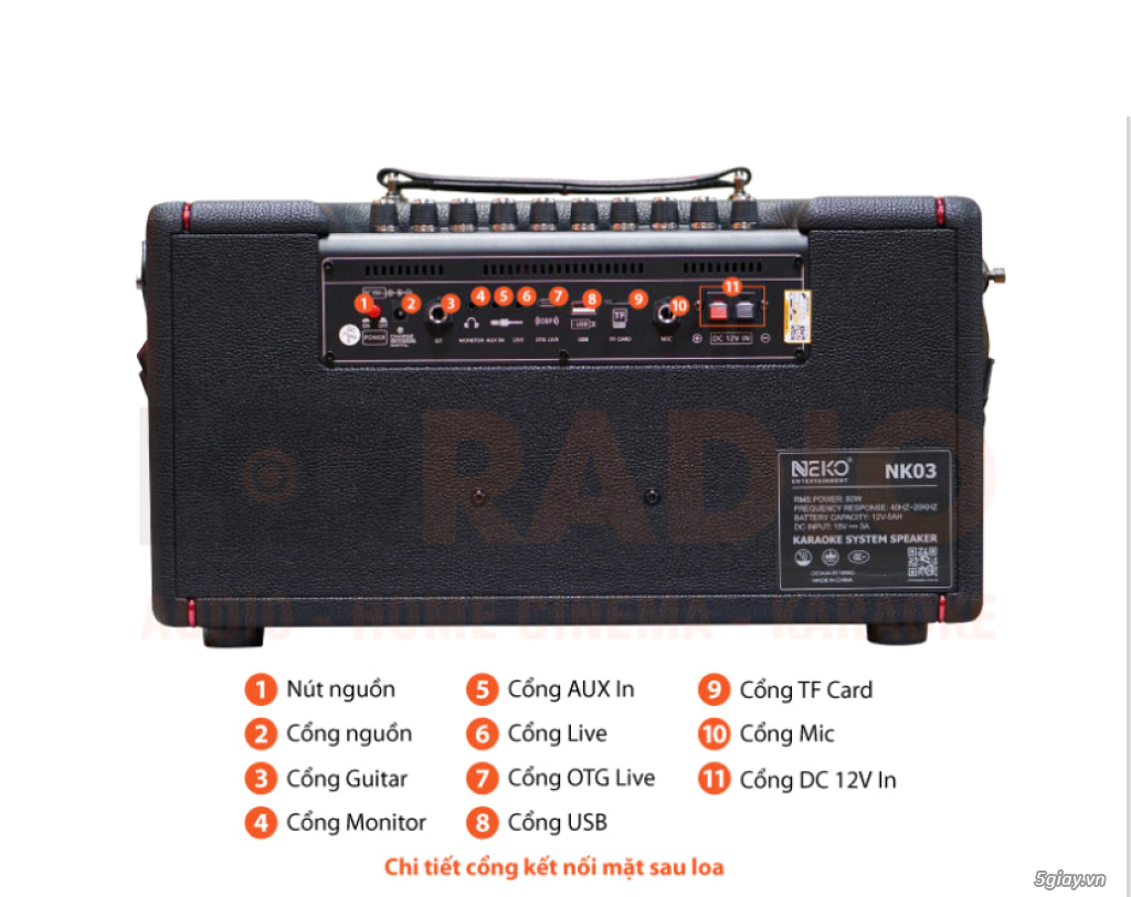Loa karaoke Neko NK03 bán chỉ có 3,800K/ bộ tại Điện Máy Hải Thủ Đức - 4