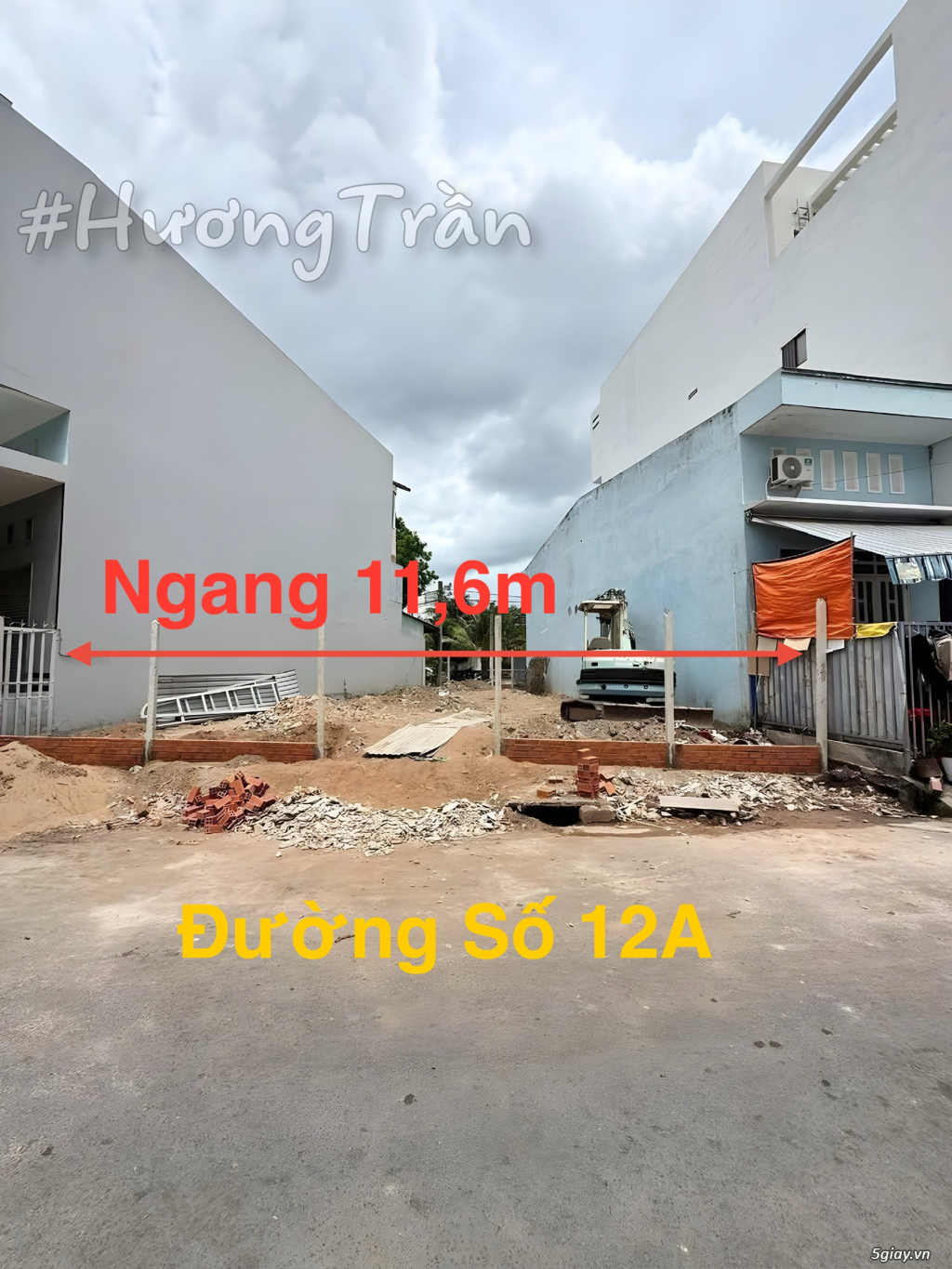 BÁN NỀN BIỆT THỰ 2 MẶT TIỀN (trước sau) Đường Số 12 và 12A, KDC CỒN KH