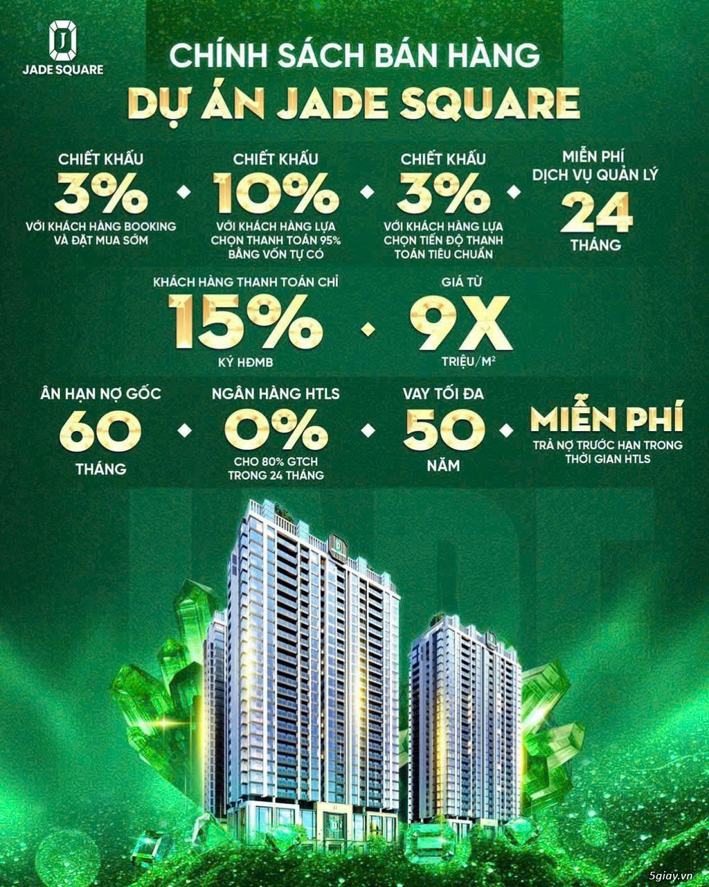 10 Suất Ngoại Giao từ dự án Jade Square Tây Hồ Tây Vốn chỉ cần 15% lời - 2