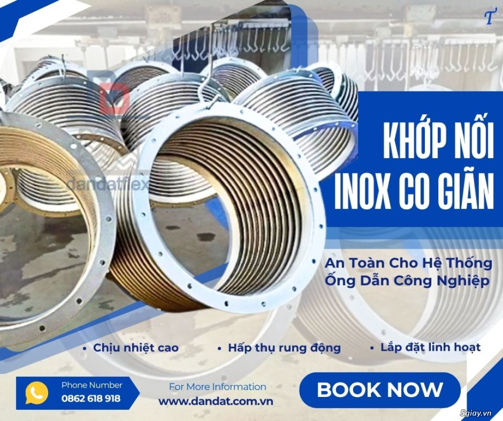 Khớp Giãn Nở Nhiệt/ Ống Bù Trừ Giãn Nở/ Ống Giãn Nở Kim Loại/ Khớp nối giãn nở inox pasty - 1