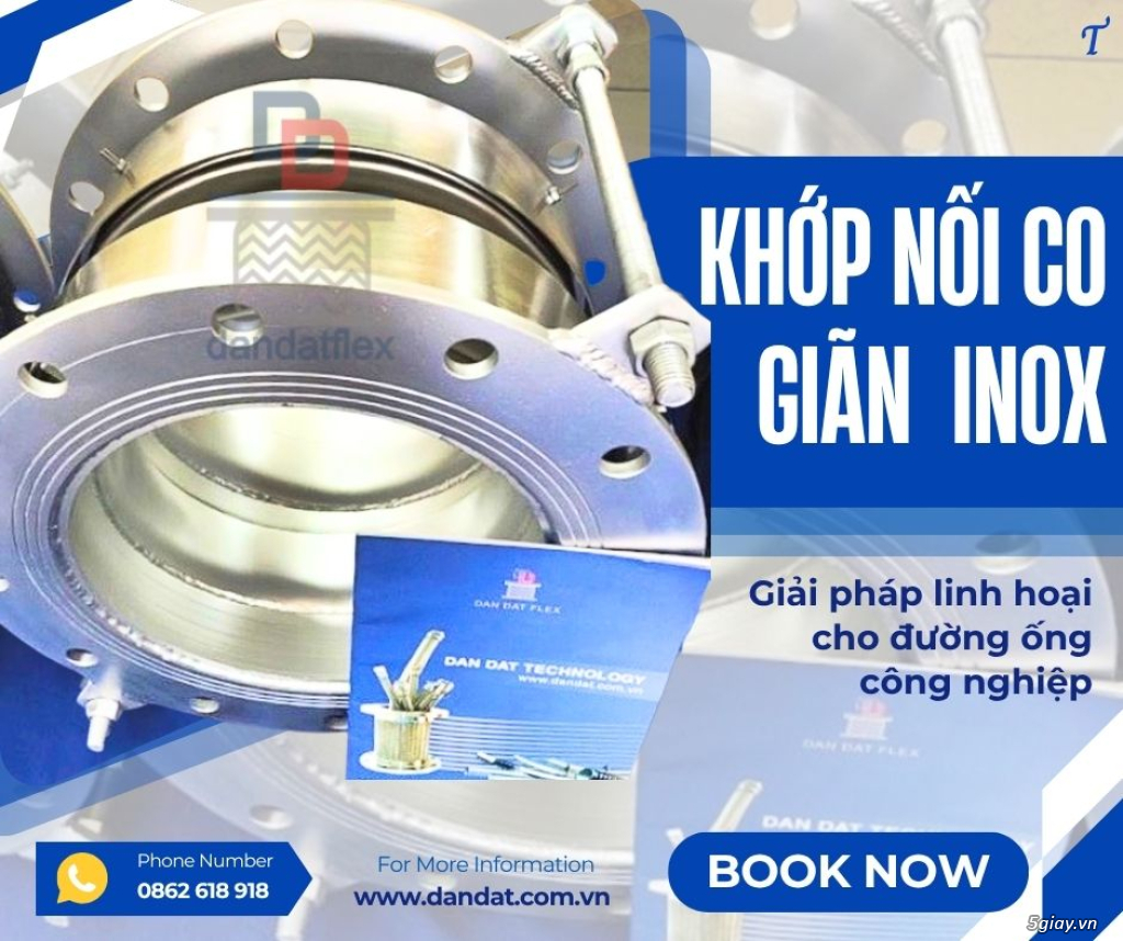 Khớp giãn nở inox/ Khớp giãn nở inox nối bích/ Khớp giãn nở cho đường hơi công nghiệp - 3