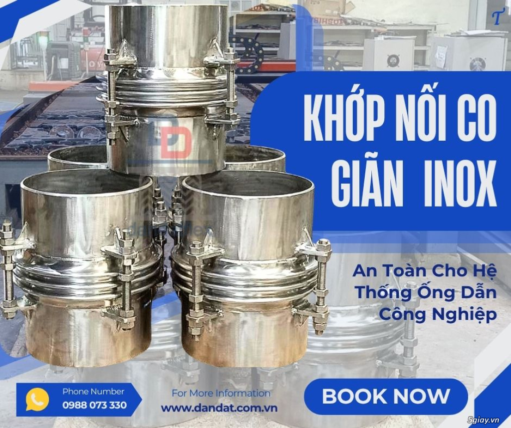 Khớp giãn nở inox/ Khớp giãn nở inox nối bích/ Khớp giãn nở cho đường hơi công nghiệp - 4