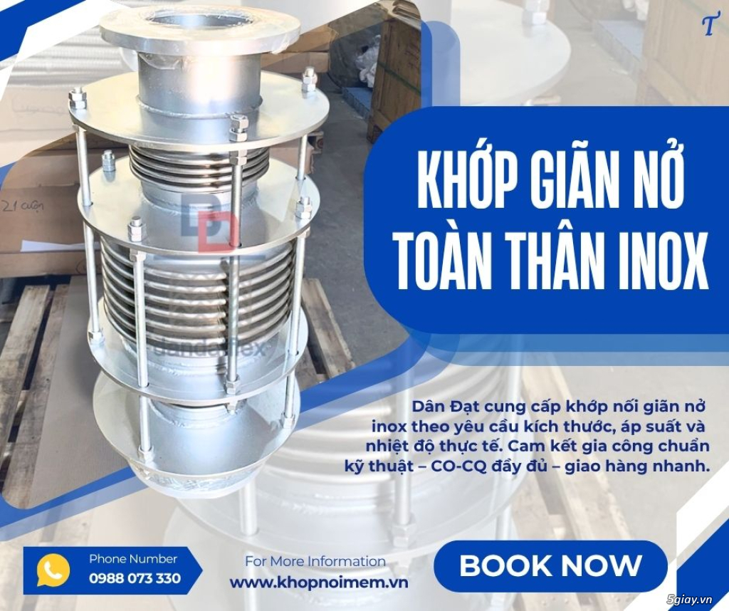Khớp giãn nở inox/ Khớp giãn nở inox nối bích/ Khớp giãn nở cho đường hơi công nghiệp