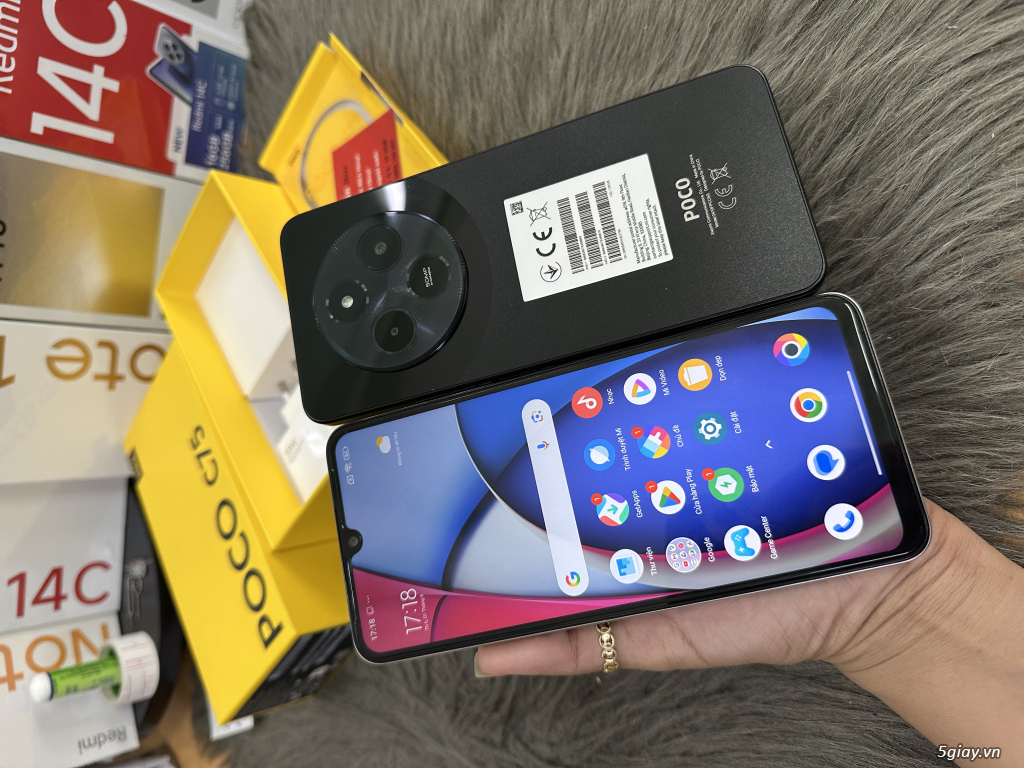 Poco C75 2sim Ram 6/128g mới fullbox, chính hãng, có NFC - 1