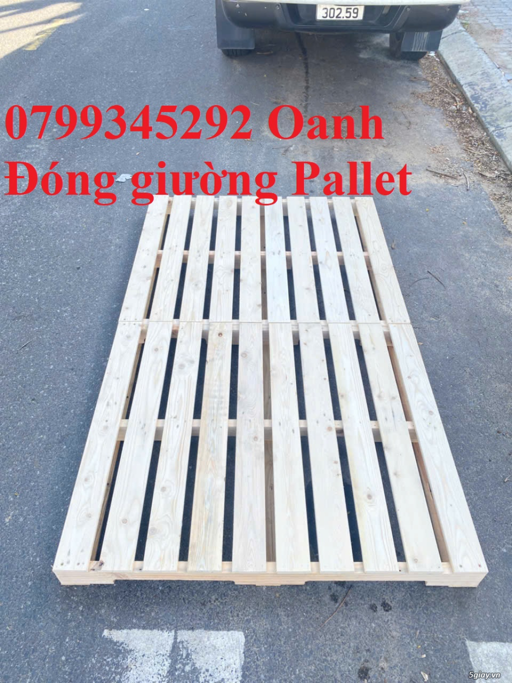 Thanh lý giường pallet gỗ đẹp, chắc chắn – 0799345292