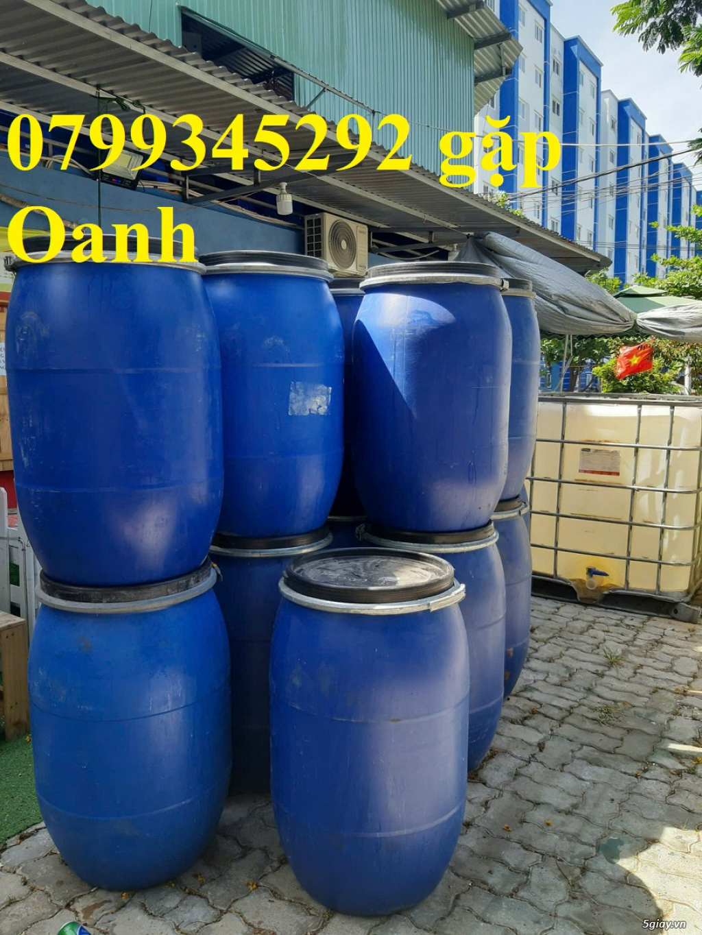 Thanh lý thùng phuy nhựa 50L–220L giá rẻ tại Quảng Nam – 0799345292