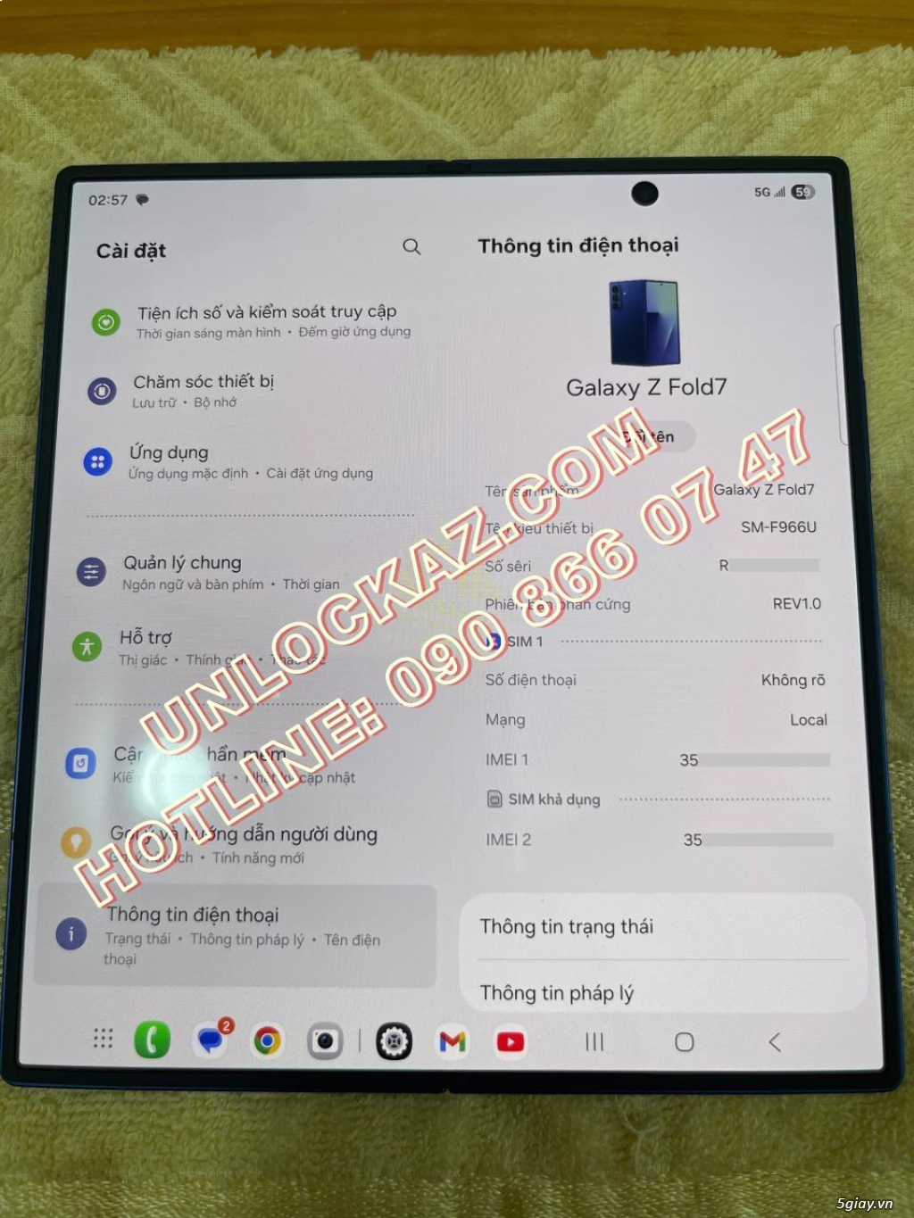 Unlock Samsung Galaxy Z Fold 7, Z Flip 7 lấy liền - 1