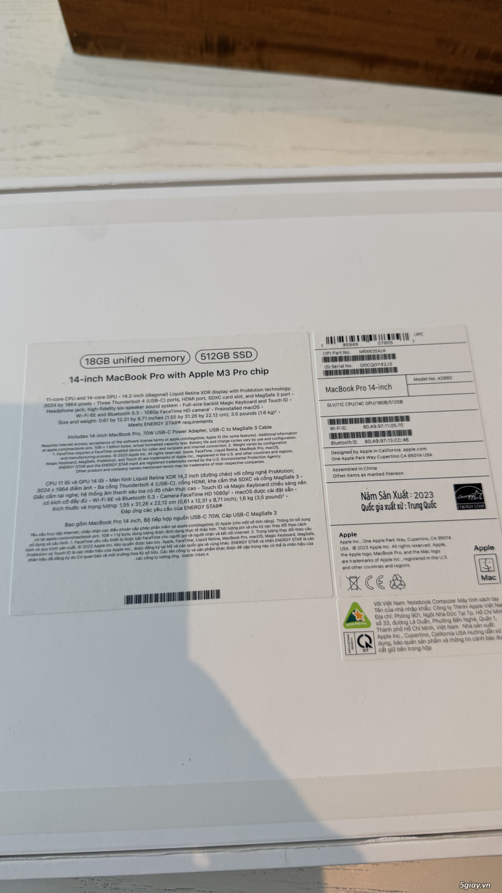 Macbook Pro 14 inch M3 Pro 18/512 kèm Magic Mouse - 1