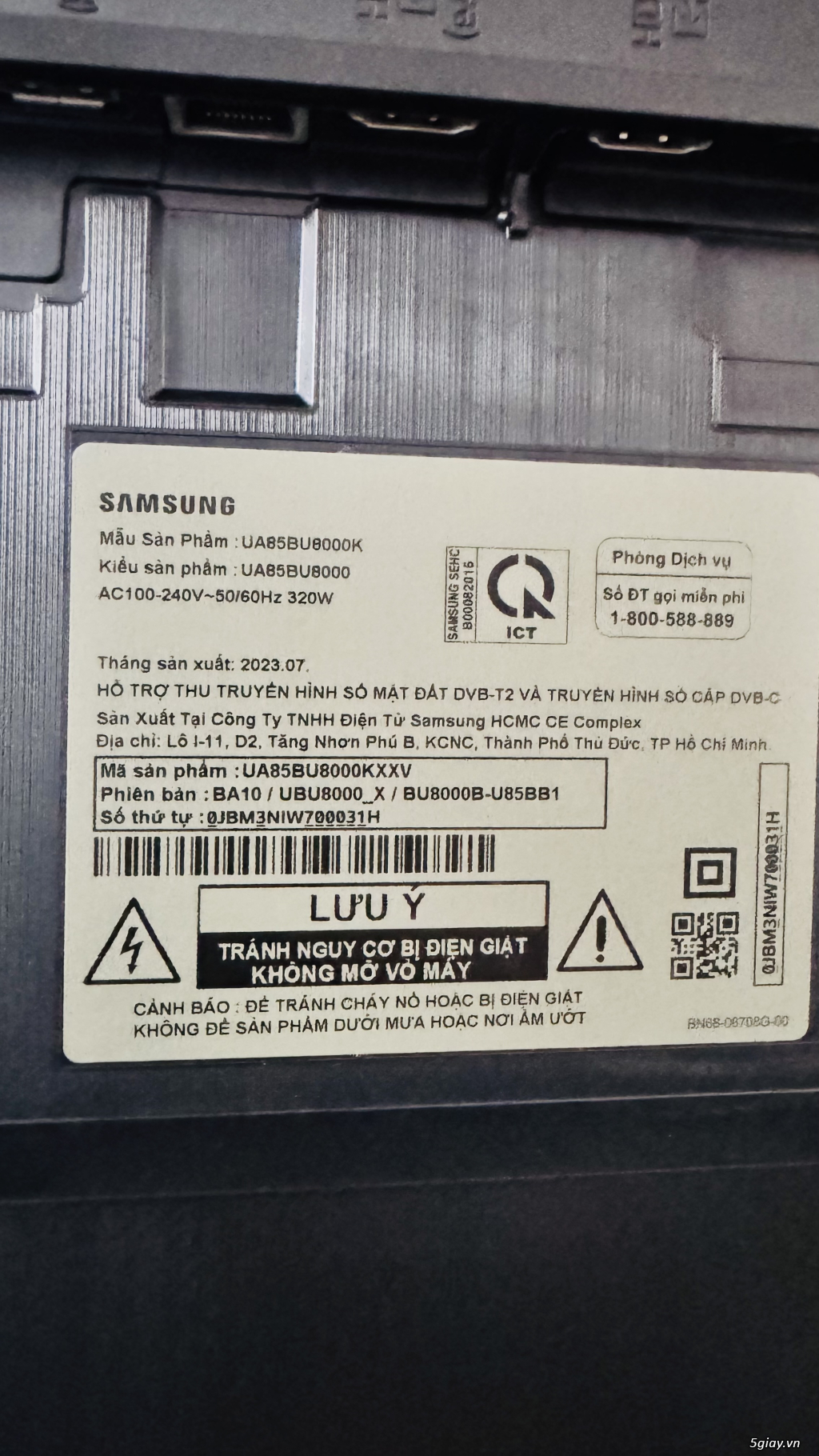 Đàn cần thanh lý 1 em Smart tivi Samsung 85inch like new