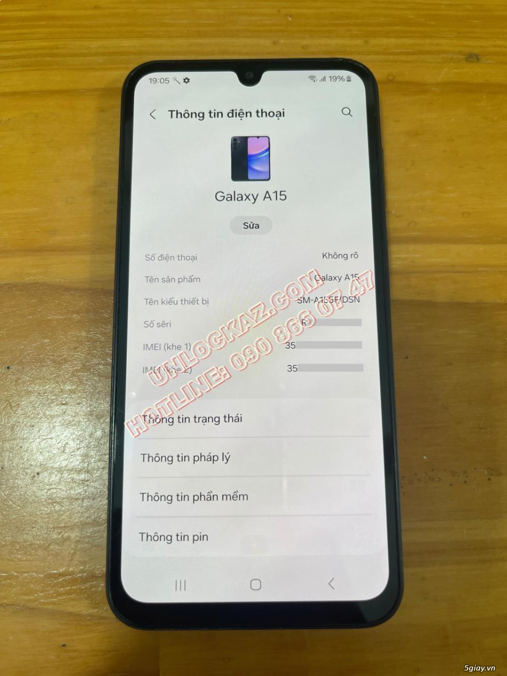 Mở khóa xóa knox Samsung Galaxy A55 A05 A25 A05s A15 A35 - 1