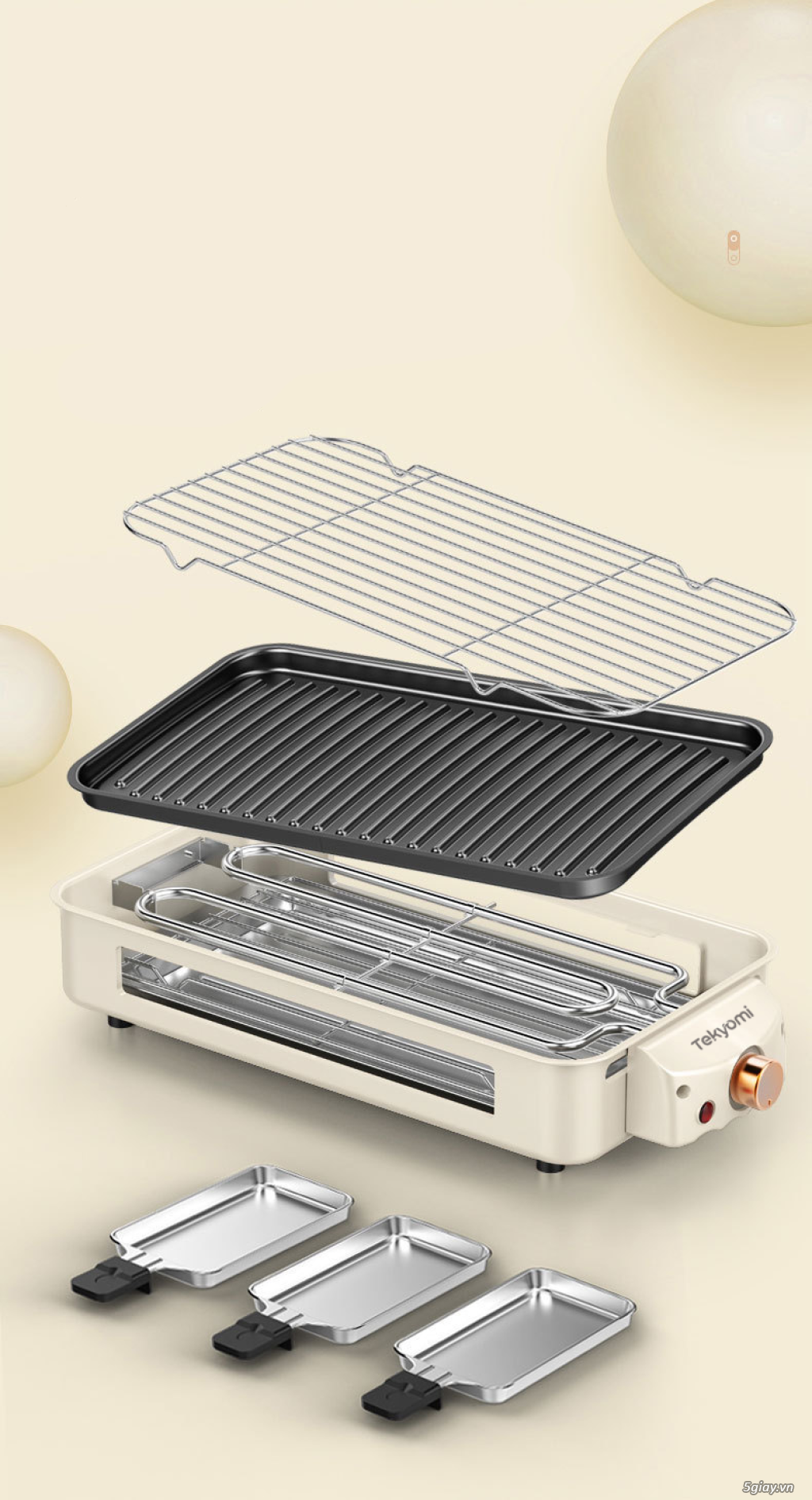 Bếp Nướng Điện Không Khói 2 Tầng TEKYOMI DKS-321 - 10