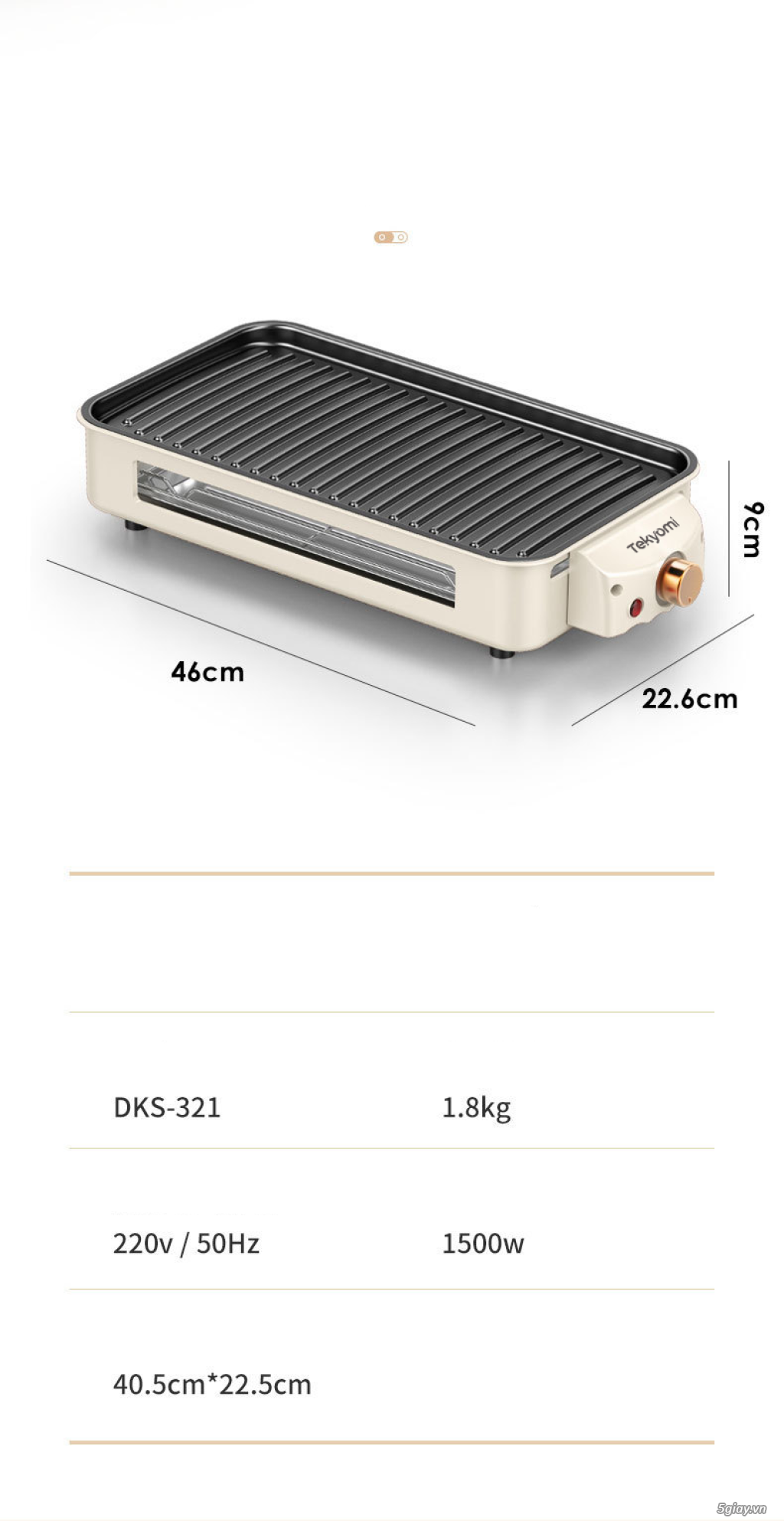 Bếp Nướng Điện Không Khói 2 Tầng TEKYOMI DKS-321 - 9